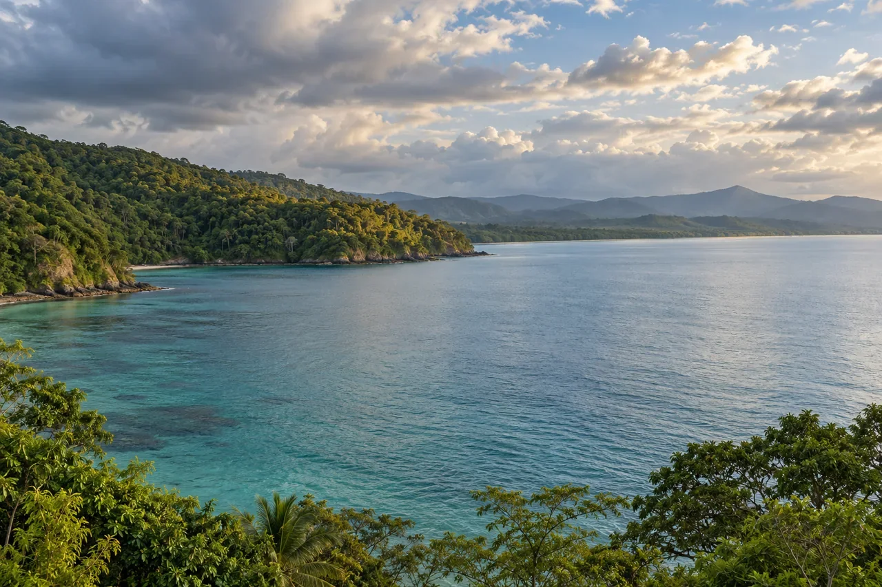 A calm bay at the edge of the season change — AI-generated illustration