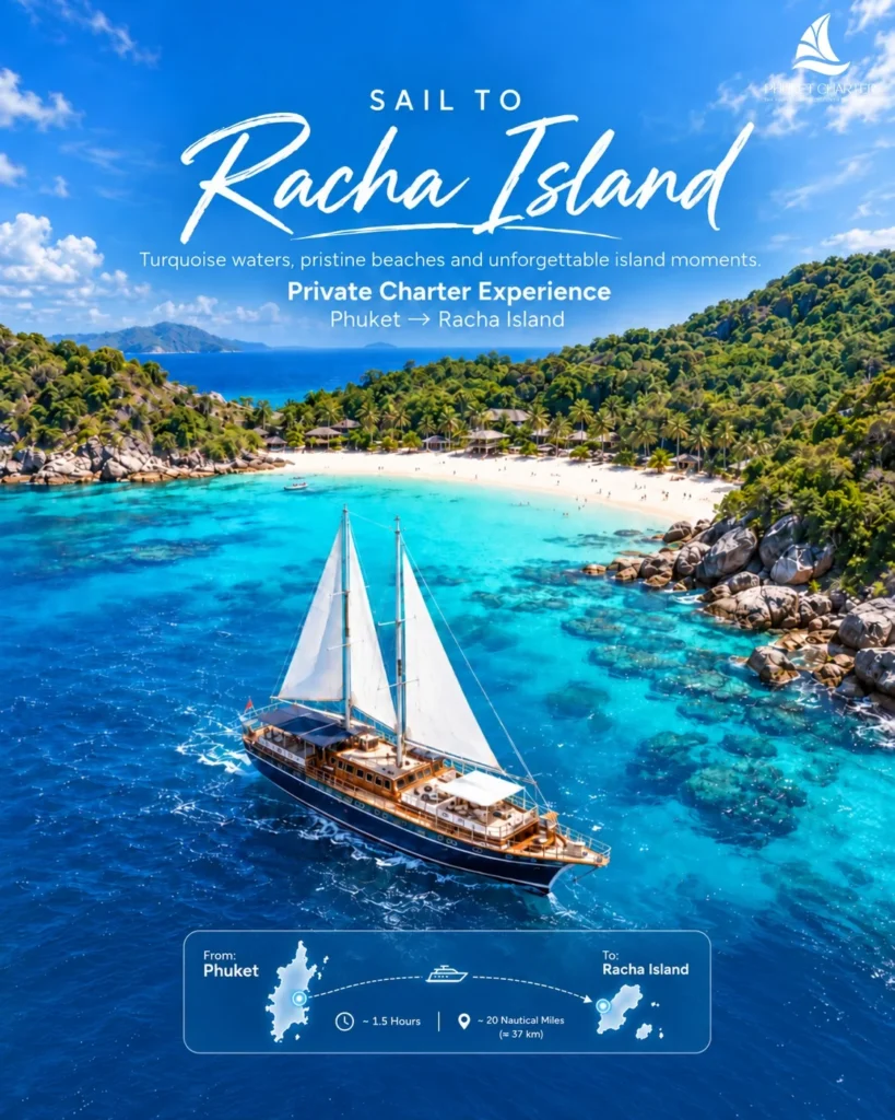 Phuket to Racha Island private charter route